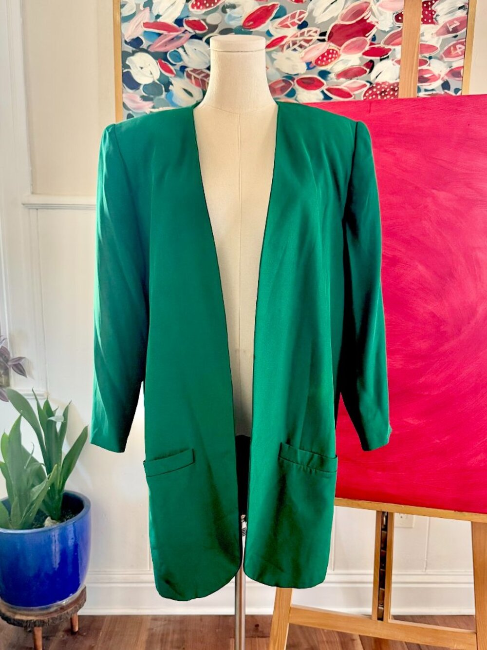 Vintage 100% SILK Blazer Jacket 70's/80s ELLEN TRACY